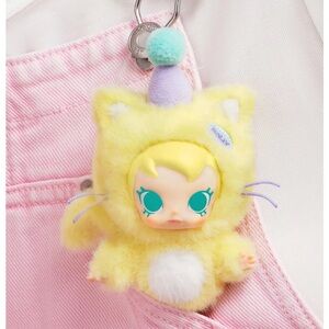 Yellow Cat Plush Keychain